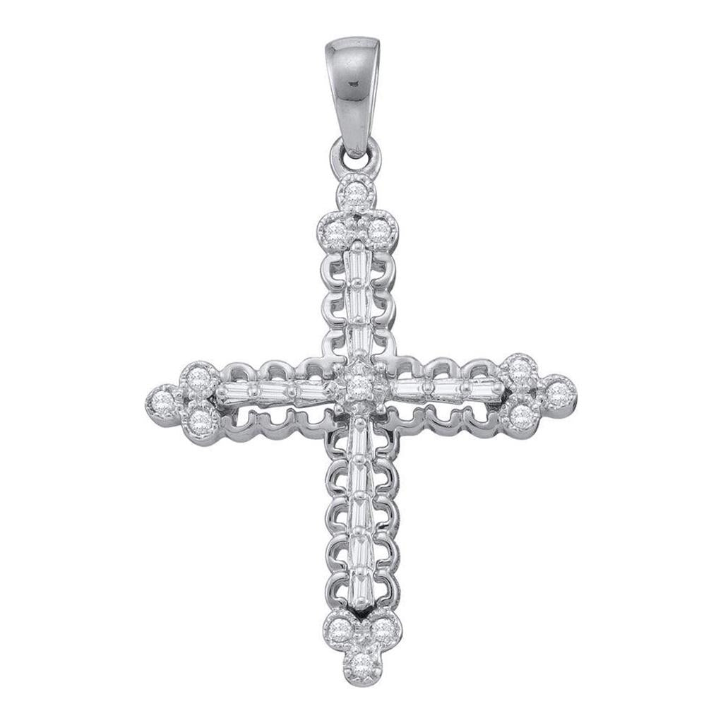 1/20CTW-Diamond CROSS PENDANT