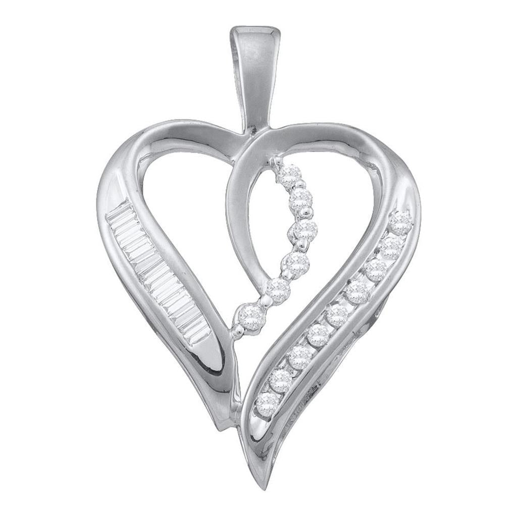 1/6CTW-Diamond HEART PENDANT