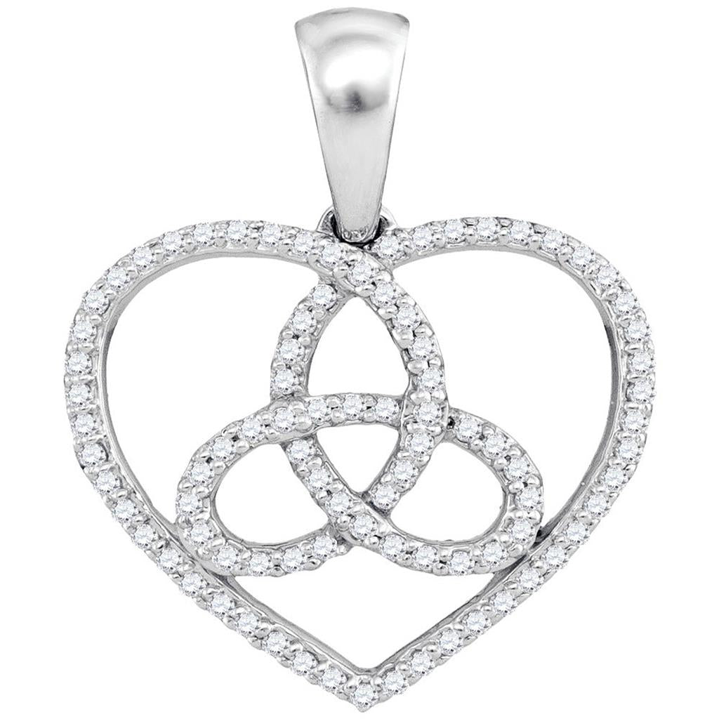 1/6CTW-Diamond HEART PENDANT