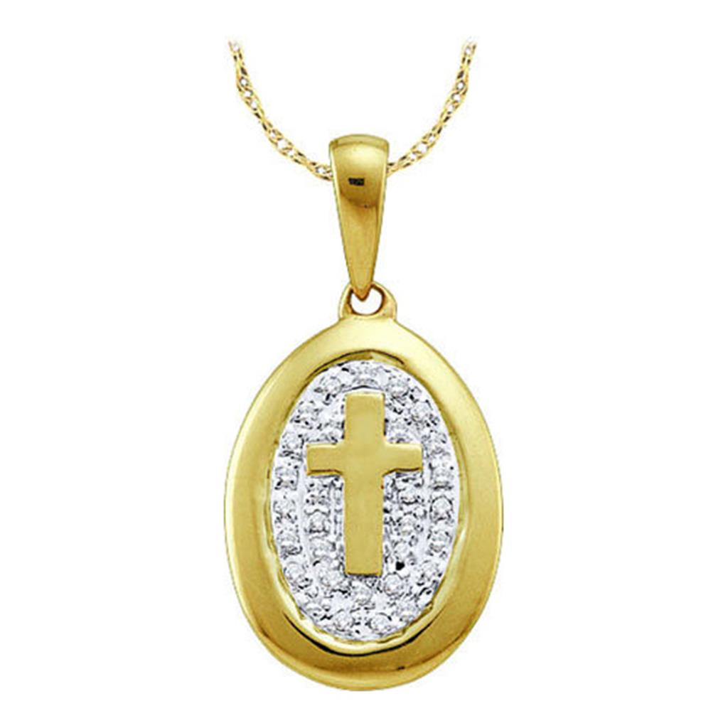 1/10CTW-Diamond CROSS PENDANT