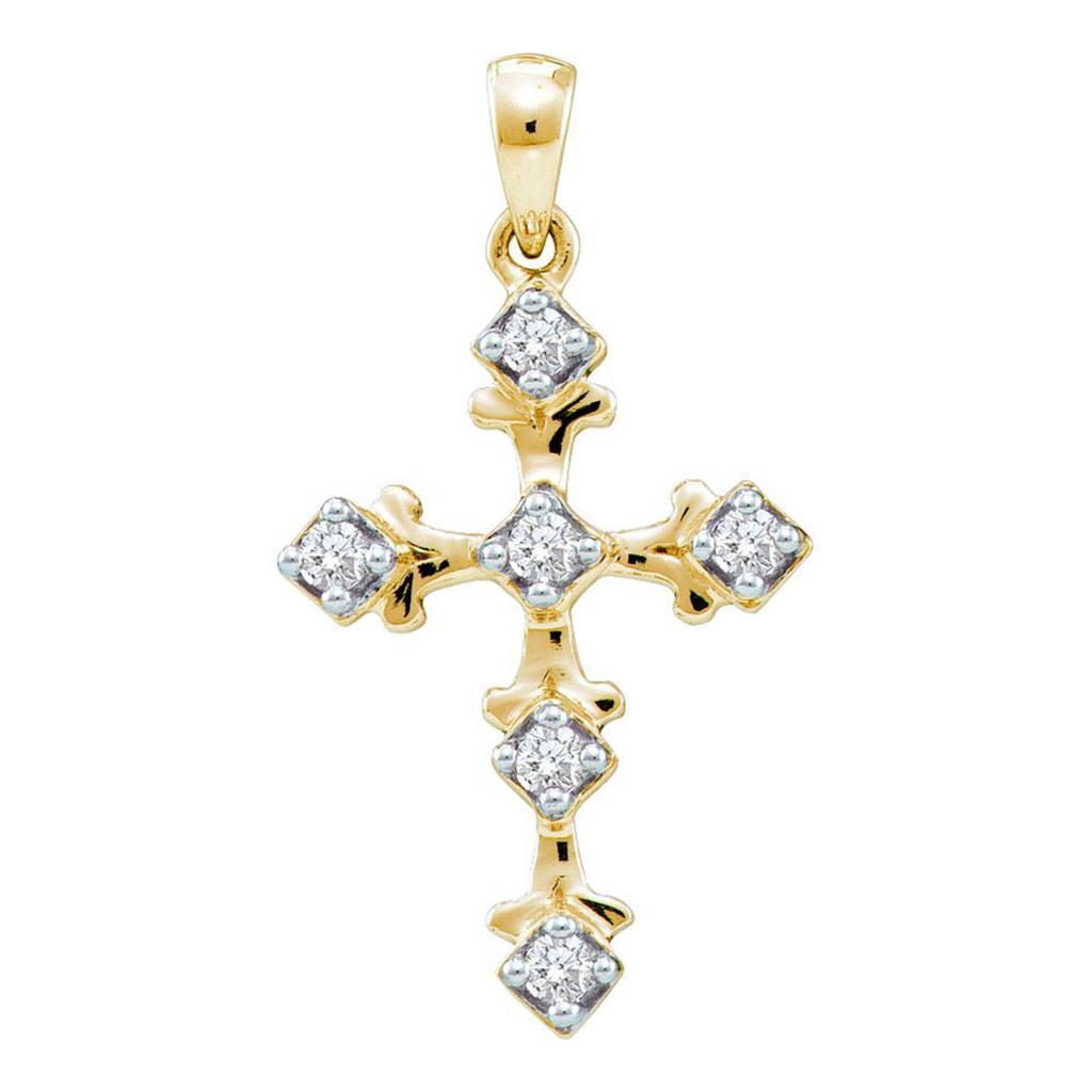 1/10CTW-Diamond CROSS PENDANT