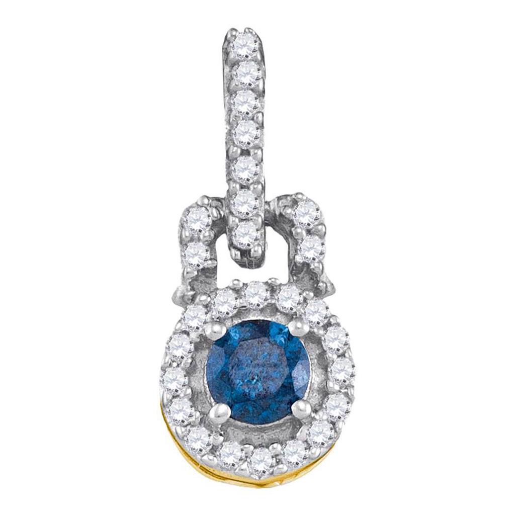 1/4CTW-Diamond FASHION BLUE PENDANT