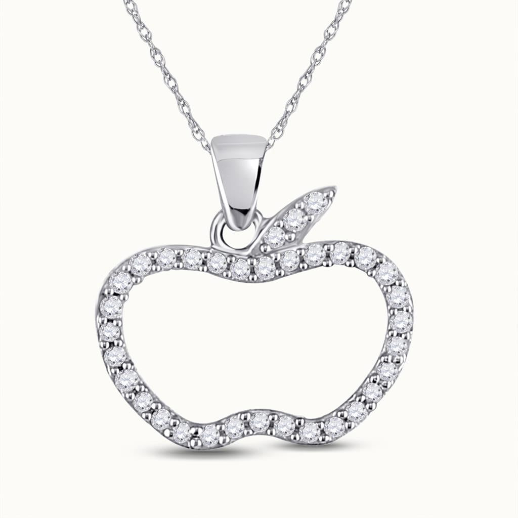 1/5CT-Diamond APPLE  FASHION PENDANT