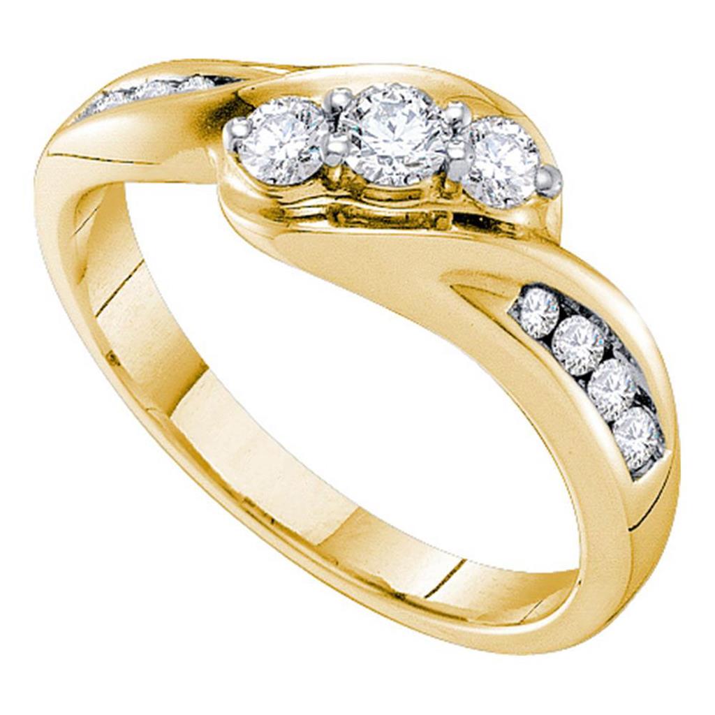 1/2CT-Diamond 3-STONE BRIDAL RING