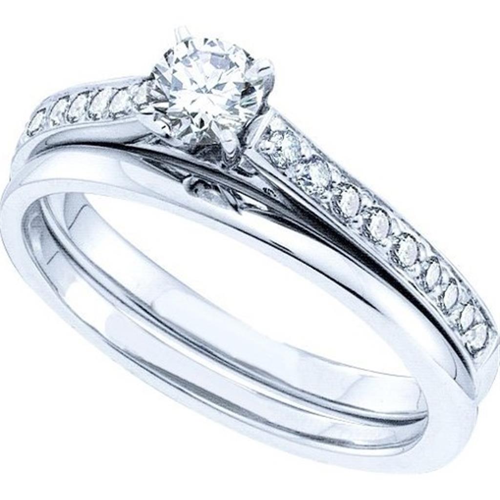 1/2CT-Diamond 1/3CT-CRD BRIDAL RING