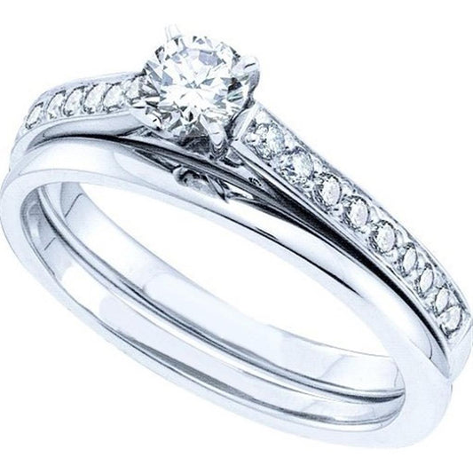 1/2CT-Diamond 1/3CT-CRD BRIDAL RING