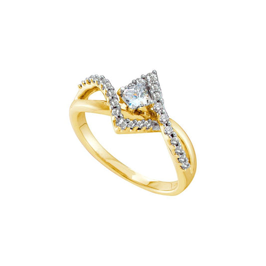 1/2CTW-Diamond 1/5CT-CPR BRIDAL RING CERTIFIED