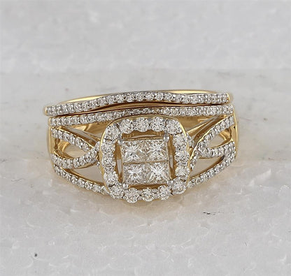 1 CTW-Diamond TESSERA INVISIBLE BRIDAL SET
