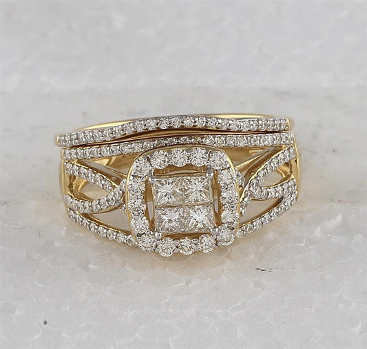 1 CTW-Diamond TESSERA INVISIBLE BRIDAL SET