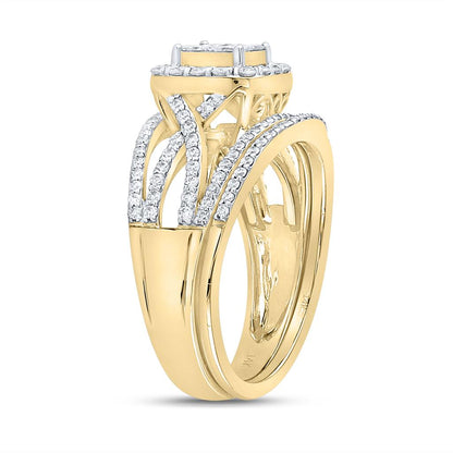 1 CTW-Diamond TESSERA INVISIBLE BRIDAL SET