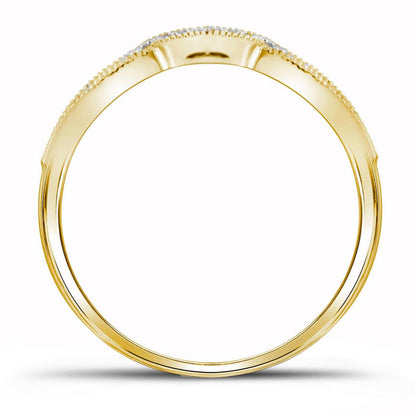 10k Yellow Gold Round Diamond Bridal Wedding Ring Set 1/3 Cttw