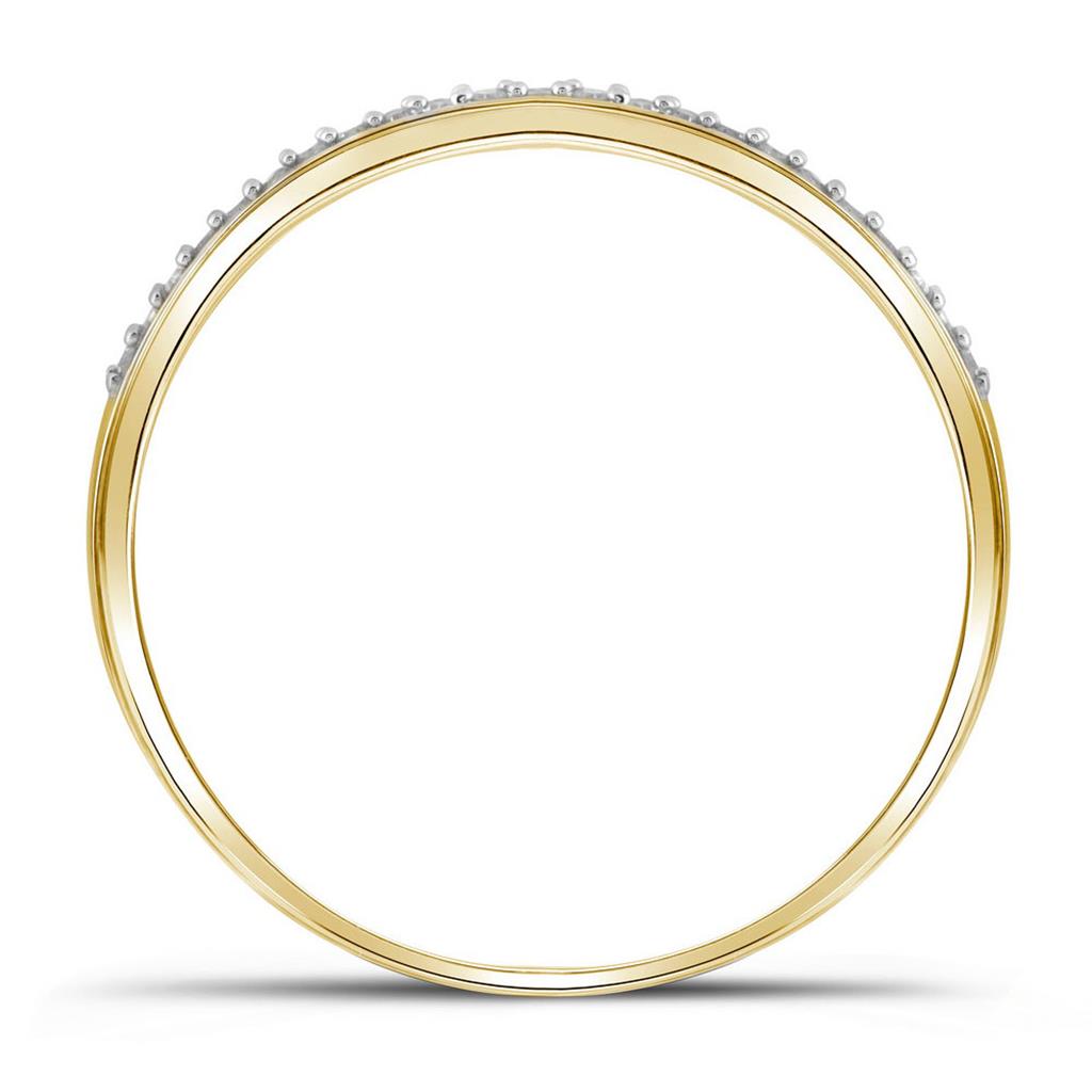 10k Yellow Gold Round Diamond Bridal Wedding Ring Set 1/3 Cttw