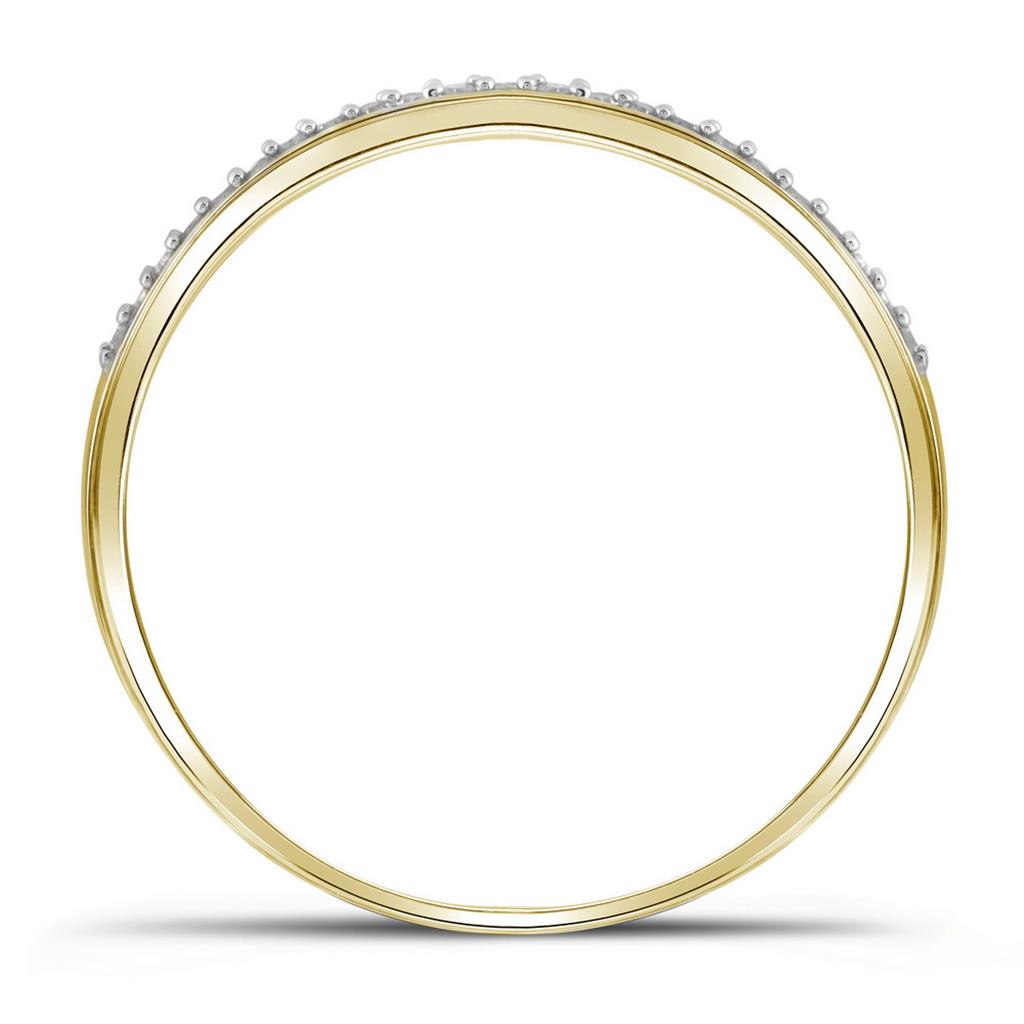 10k Yellow Gold Round Diamond Bridal Wedding Ring Set 1/3 Cttw