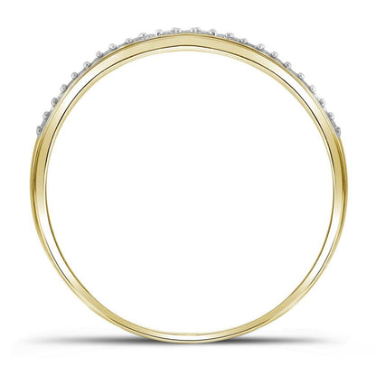 10k Yellow Gold Round Diamond Bridal Wedding Ring Set 1/3 Cttw