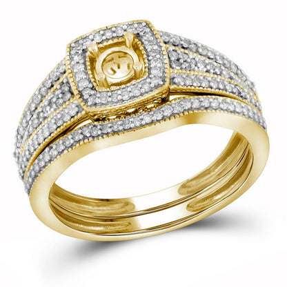 1/3CTW-Diamond SEMI-MOUNT BRIDAL SET