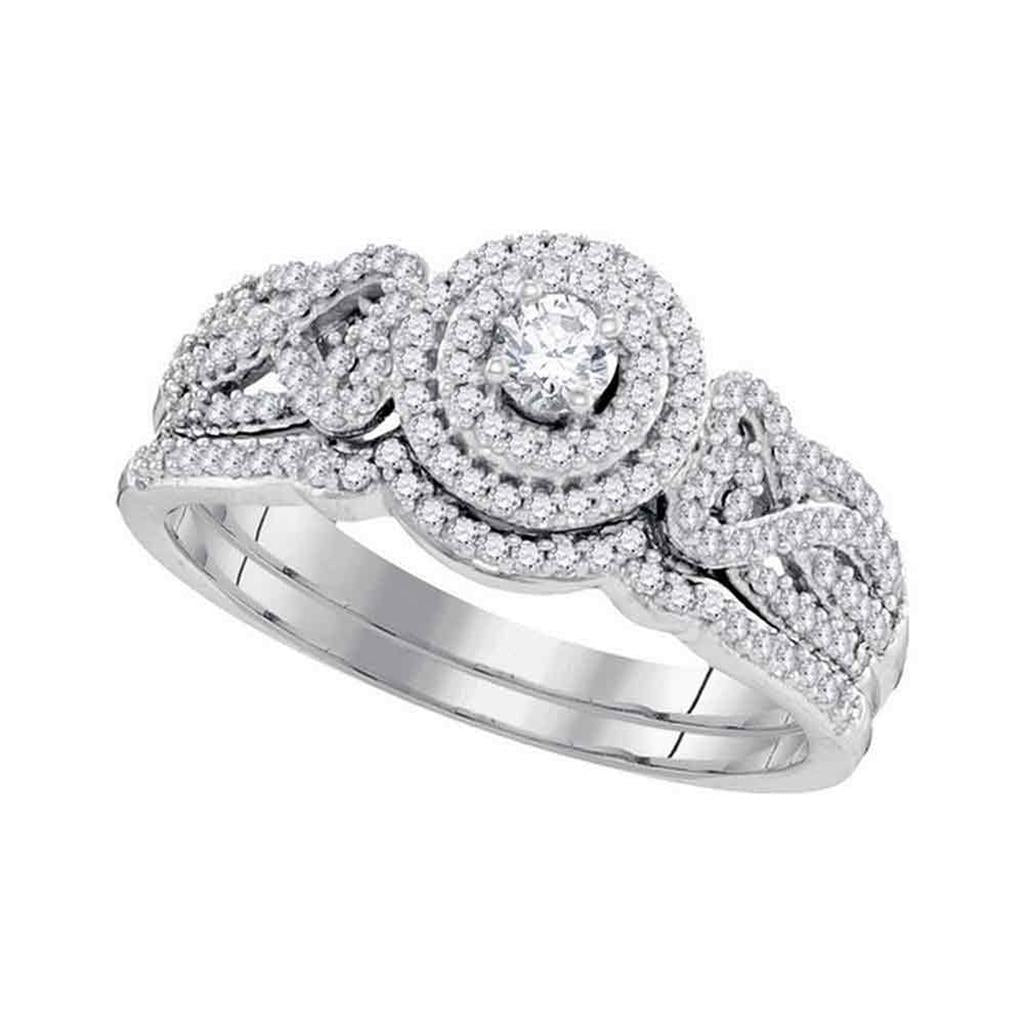 1/2CTW-Diamond 1/10CT-CRD BRIDAL SET