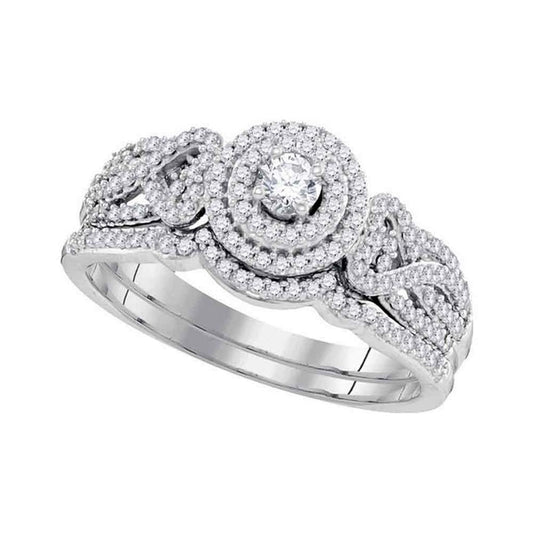 1/2CTW-Diamond 1/10CT-CRD BRIDAL SET