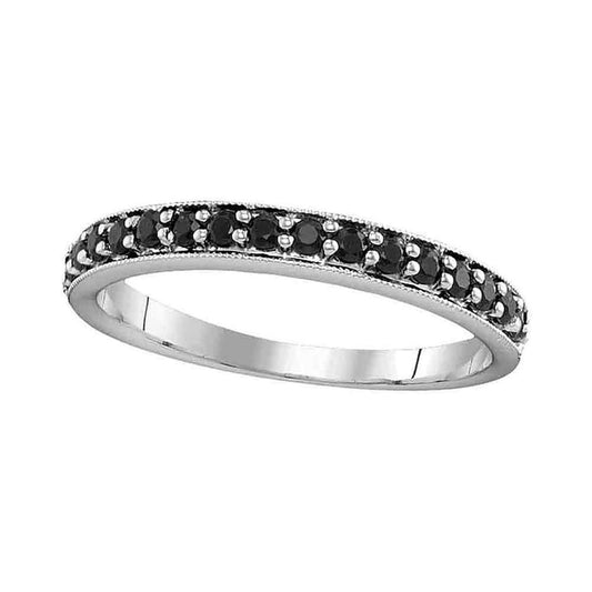 1/2CTW-DA BLACK SAPPHIRE BAND