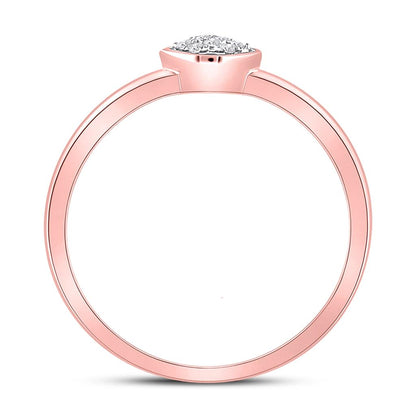 10k Tri-Tone Gold Round Diamond 3-Piece Stackable Band Ring Set 1/6 Cttw