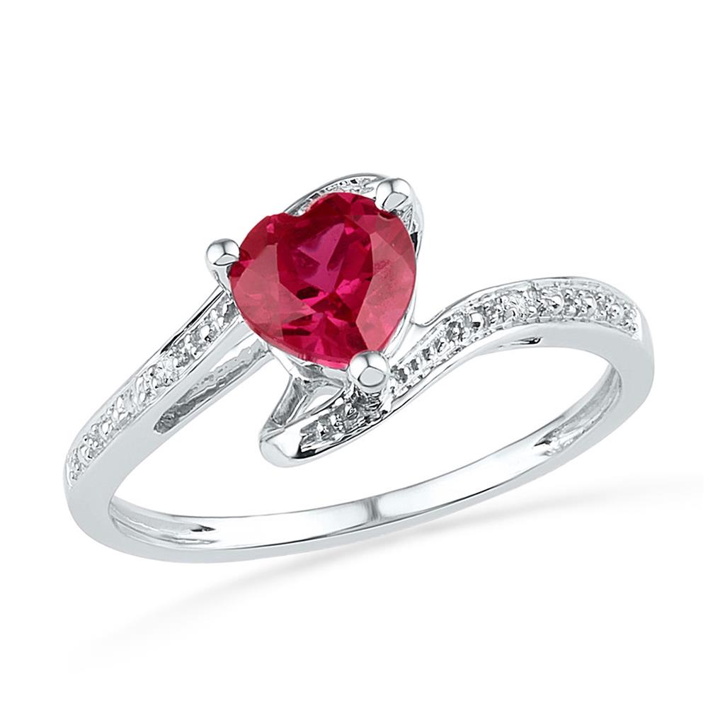 0.01CTW-Diamond 1 CT-LRU GEMSTONE LAB CREATED RING-S10