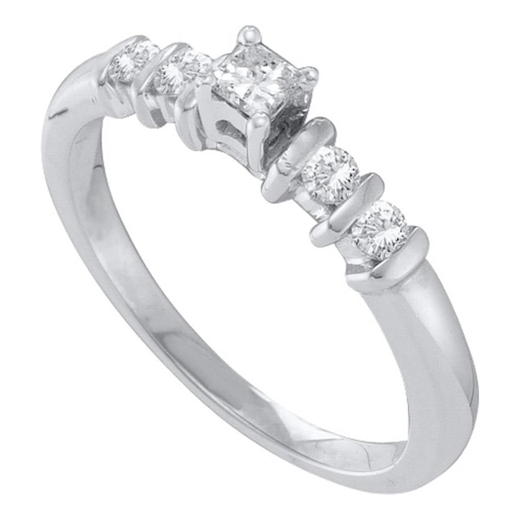 1/4CTW-Diamond PR-CENTER BRIDAL RING
