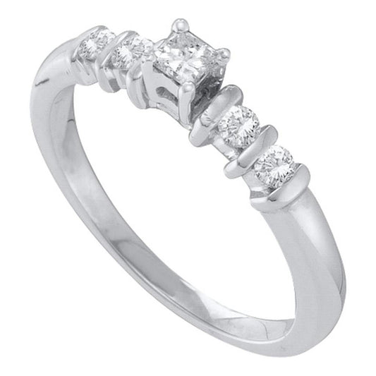1/4CTW-Diamond PR-CENTER BRIDAL RING