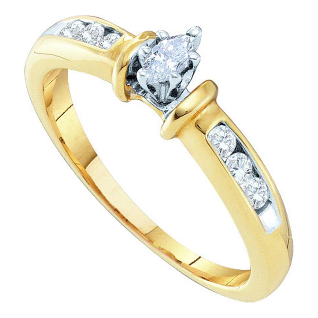 1/4CTW-Diamond MQ-CENTER BRIDAL RING