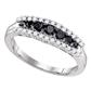 10k White Gold 1/2CT-Diamond BLACK BAND