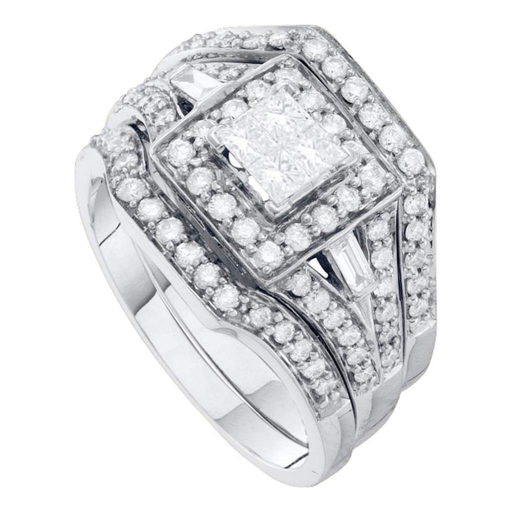1 CT-Diamond INVISIBLE BRIDAL SET