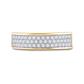 10k Yellow Gold Round Diamond Pave Band Ring 1/2 Cttw