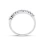 10k White Gold Round Diamond Single Row Band Ring 1/6 Cttw