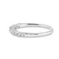 10k White Gold Round Diamond Single Row Band Ring 1/6 Cttw