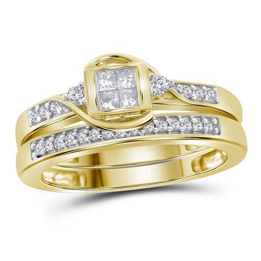 1/3CTW-Diamond INVISIBLE BRIDAL SET