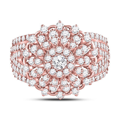 14k Rose Gold Round Diamond Solitaire Bridal Engagement Ring 2 Cttw