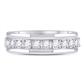 10k White Gold Round Diamond Single Row Band Ring 1/2 Cttw