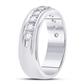 10k White Gold Round Diamond Single Row Band Ring 1/2 Cttw