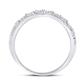 10k White Gold Round Diamond Single Row Band Ring 1/2 Cttw