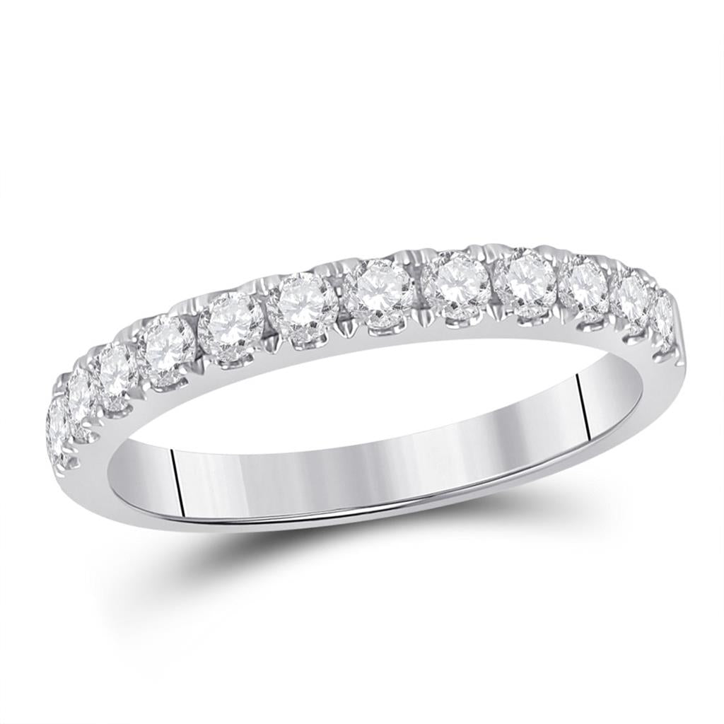 14k White Gold Round Diamond Bridal Wedding Ring Set 3-5/8 Cttw