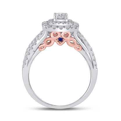 14k Two-tone Gold Round Diamond Bridal Wedding Ring Set 1 Ctw (Certified)