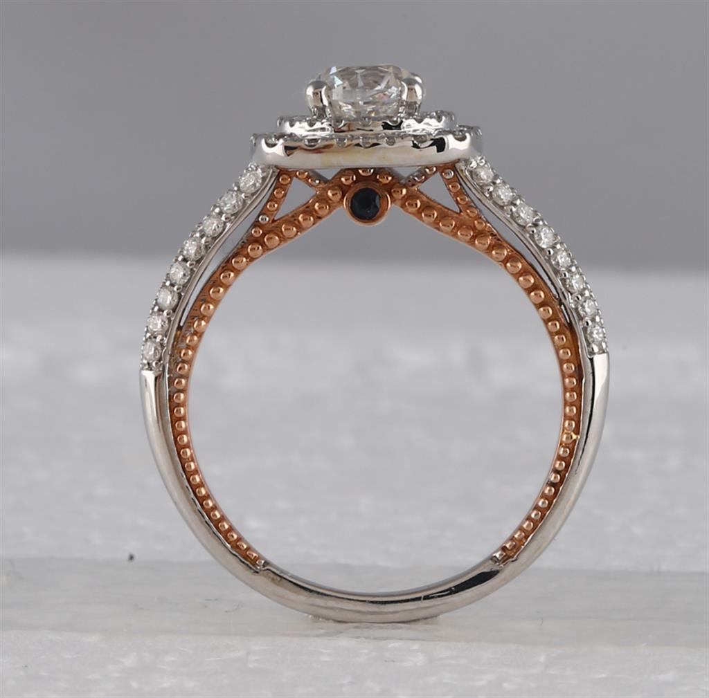 14k Two-tone Gold Round Diamond Bridal Wedding Ring Set 1-7/8 Cttw (Certified)