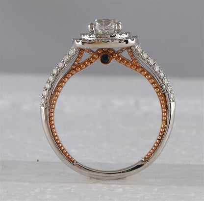 14k Two-tone Gold Round Diamond Bridal Wedding Ring Set 1-7/8 Cttw (Certified)