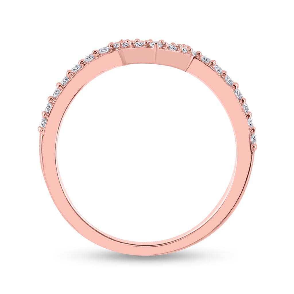 14k Rose Gold Round Diamond Bridal Wedding Ring Set 1 Cttw