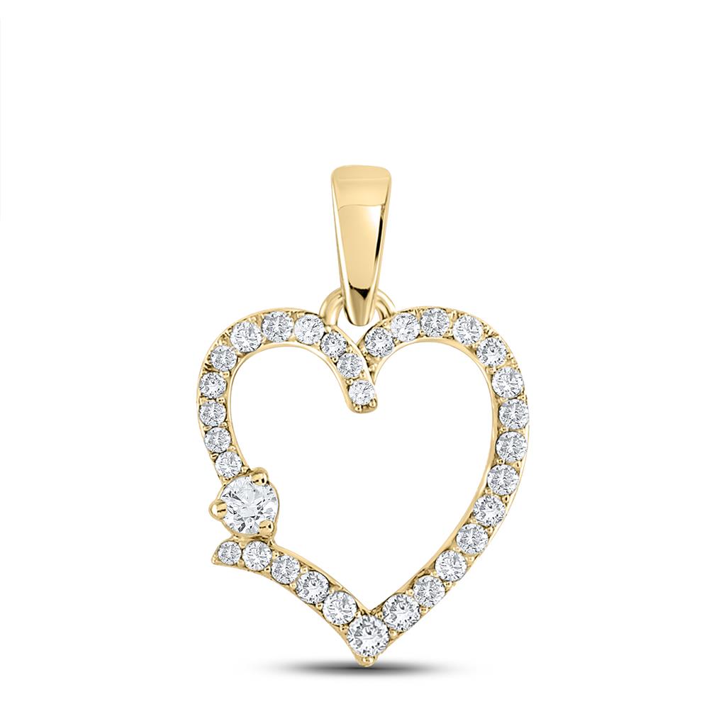 3/8CTW-Diamond HEART PENDANT