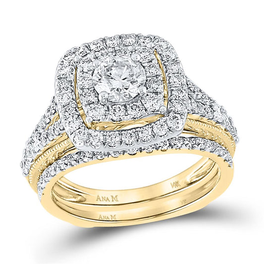 1 1/2CT-Diamond 1/2CT-CRD BRIDAL SET CERTIFIED