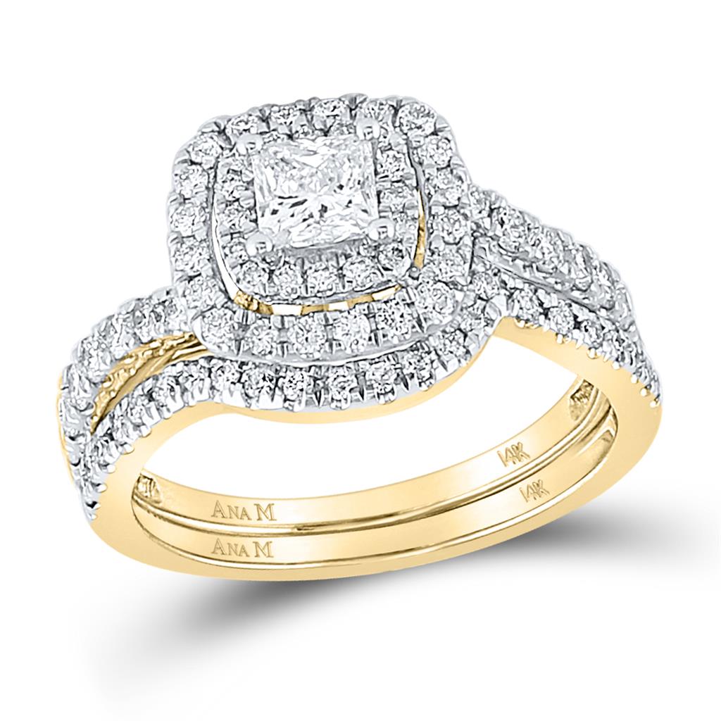 1 CT-Diamond 3/8CT-CPR BRIDAL SET CERTIFIED