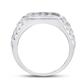 10k White Gold Round Diamond Channel Set Band Ring 3/4 Cttw
