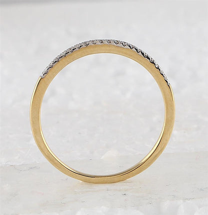 10k Yellow Gold Round Diamond Bridal Wedding Ring Set 1/2 Cttw