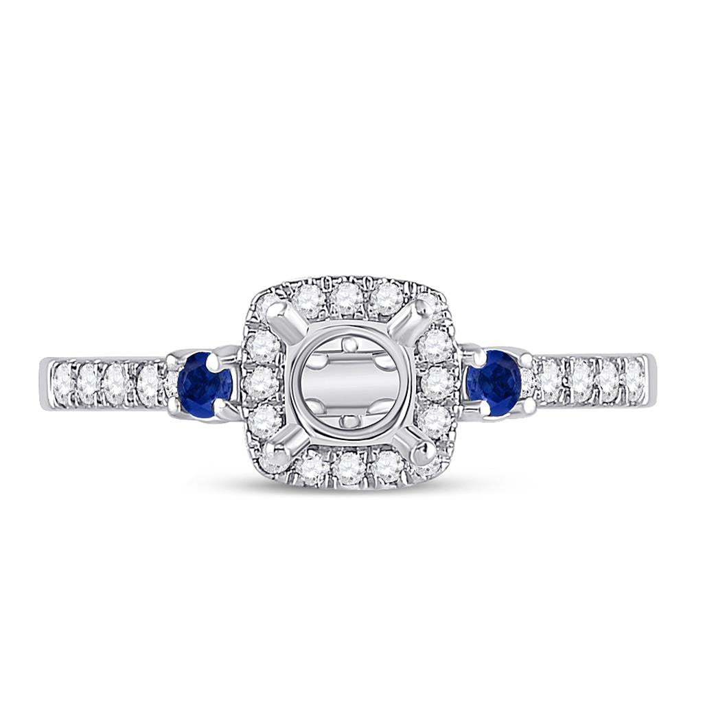 1/4CTW-Diamond SM 1/8CT-SAPP SM BRIDAL RING