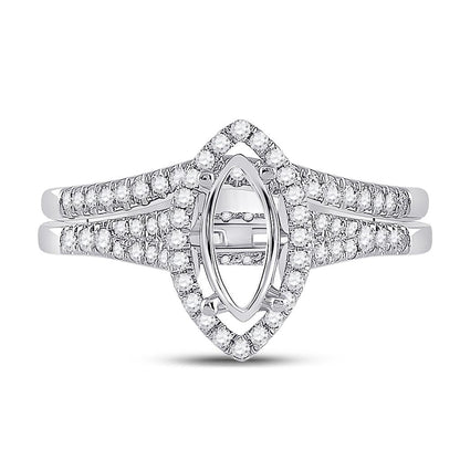 3/8CTW-Diamond SM 1CT-CMQ BRIDAL RING