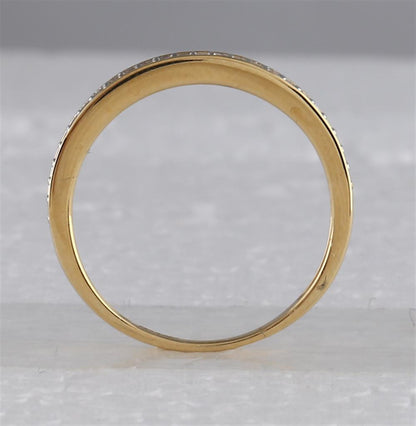10k Yellow Gold Round Diamond Bridal Wedding Ring Set 1/2 Cttw